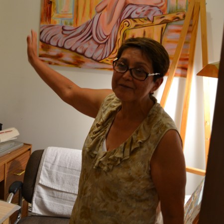 Carmen-Lida Ordoñez at home in her studio
