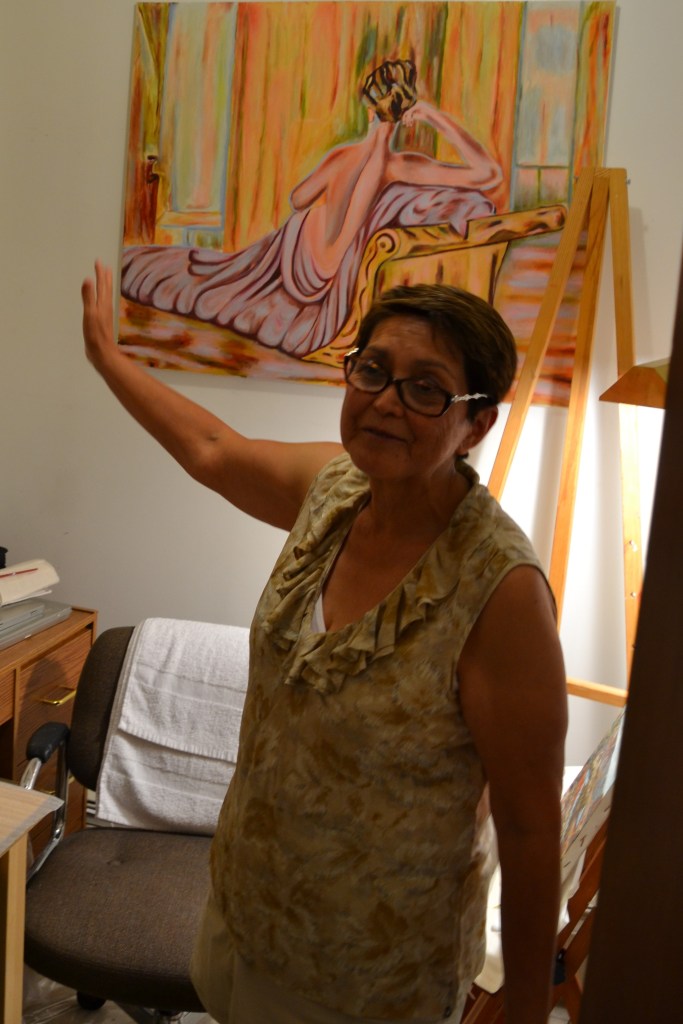 Carmen-Lida Ordoñez at home in her studio