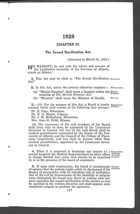 Text of The Sexual Sterilization Act