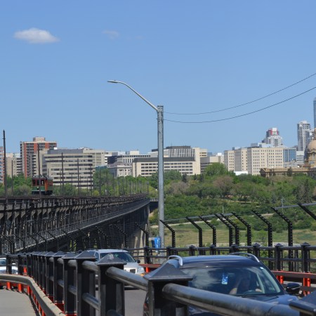 A shot of the High Level Bridge looking north, taken in 2018.