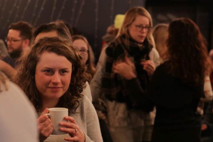 Crowd including Tami Friesen and Denise Chang-Yen (Photo: Trevor Chow-Fraser)